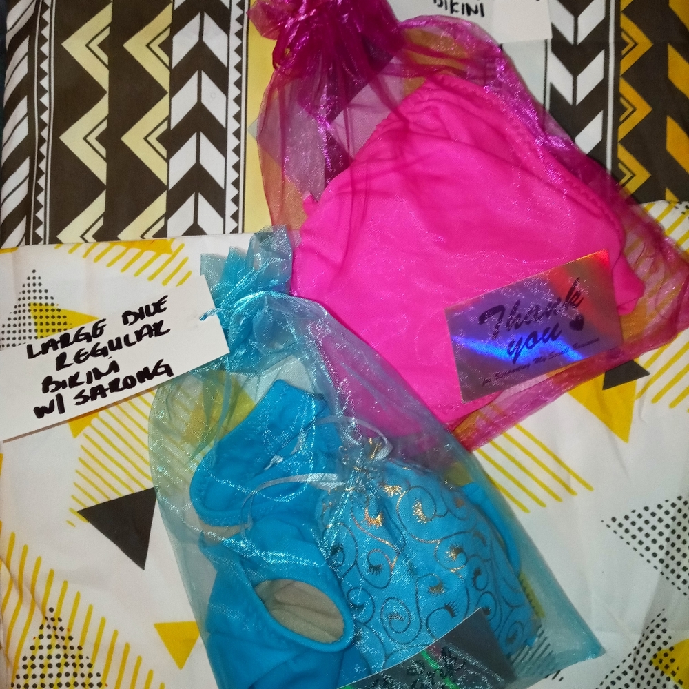Various string and regular bikini swimsuits